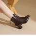 Autumn New Slim For Women British Style Commuting Fashion Simple Versatile Chunky Mid Heel Round Toe Ankle Boots_vogvips.com