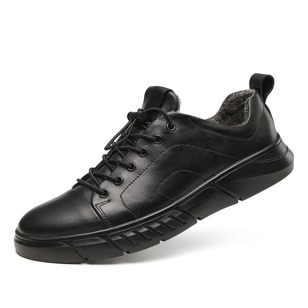 Large Size Men's First-layer Cowhide Board Shoes Sports And Leisure Sub-velvet Men's Shoes_vogvips.com