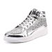 Leather Size Large Glossy Personality Martin Men's Casual Sneakers High-top Stage Gold Boots_vogvips.com