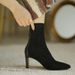 Giant, And Slim Gentle Apricot Temperament, Pointed Head, Thin High Heel Socks, Ankle Elastic Short Boots, Female_vogvips.com