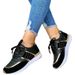 Large Size Thick Bottom Casual Low-Top Sneakers Color Matched Women's Comfortable Synthetic Upper Shoes_vogvips.com