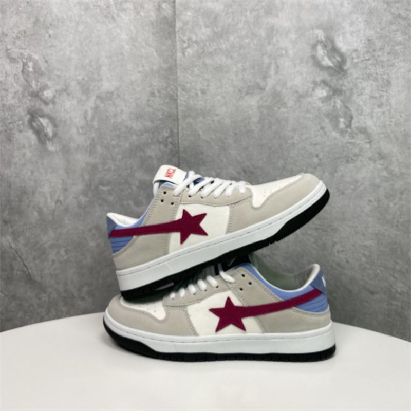 Women's Flat Color Block Star Skate Ins Trend Niche Versatile Casual Shoes Autumn Winter New Style_vogvips.com