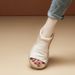 Platform Sandals Women's Skirt Soft Leather Open-toed Roman Sandals Women's Soft-soled Beach Sandals_vogvips.com