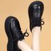 Genuine Soft Leather Thick-soled Round-toe Lace-up Women's Shoes, 2025 Spring And Autumn New Versatile Platform British_vogvips.com