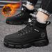 Glide Men's Martin Winter 2024 New Style Fleece-Lined Warm Cotton Shoes High-Top Non-Slip Waterproof Work Safety Boots_vogvips.com
