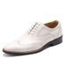 Men's shoes Leather White wedding best man Wedding groom shoes Men's business casual leather shoes_vogvips.com