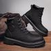 European Warm Series Spring And Autumn New High-top Martin Men's Korean Version Versatile Thick-soled Non-slip Work Short Boots Trendy Shoes_vogvips.com