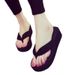 Black Flip-flops For Women, High-heeled, Thick-soled, Slip-resistant, Student Flip-flops, Korean-style Trendy Women's_vogvips.com