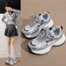 Ultra-light Dad For Women, Spring And Autumn 2025 New Ins Style Versatile White Shoes, Thick Sole, Height Increasing,_vogvips.com