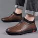European Warm Series Men's Winter With Fleece Lining, Waterproof Cotton Leather Shoes For Men_vogvips.com