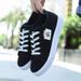 Women's White Canvas Slip-On Sneakers Breathable Korean Style Versatile Casual Shoes For Spring_vogvips.com