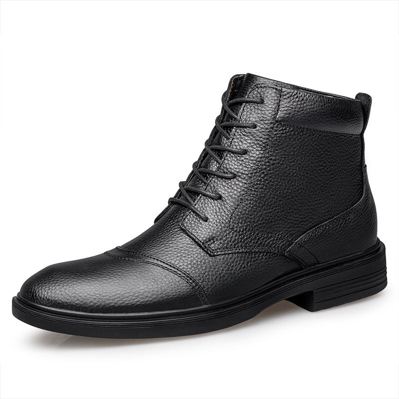 Large Size High-top Velvet Warm Personalized Leather Shoes_vogvips.com