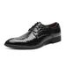 Winklepickers Glossy Casual Leather Business Trendy Large Size Versatile Pointed Toe Men's Shoes_vogvips.com
