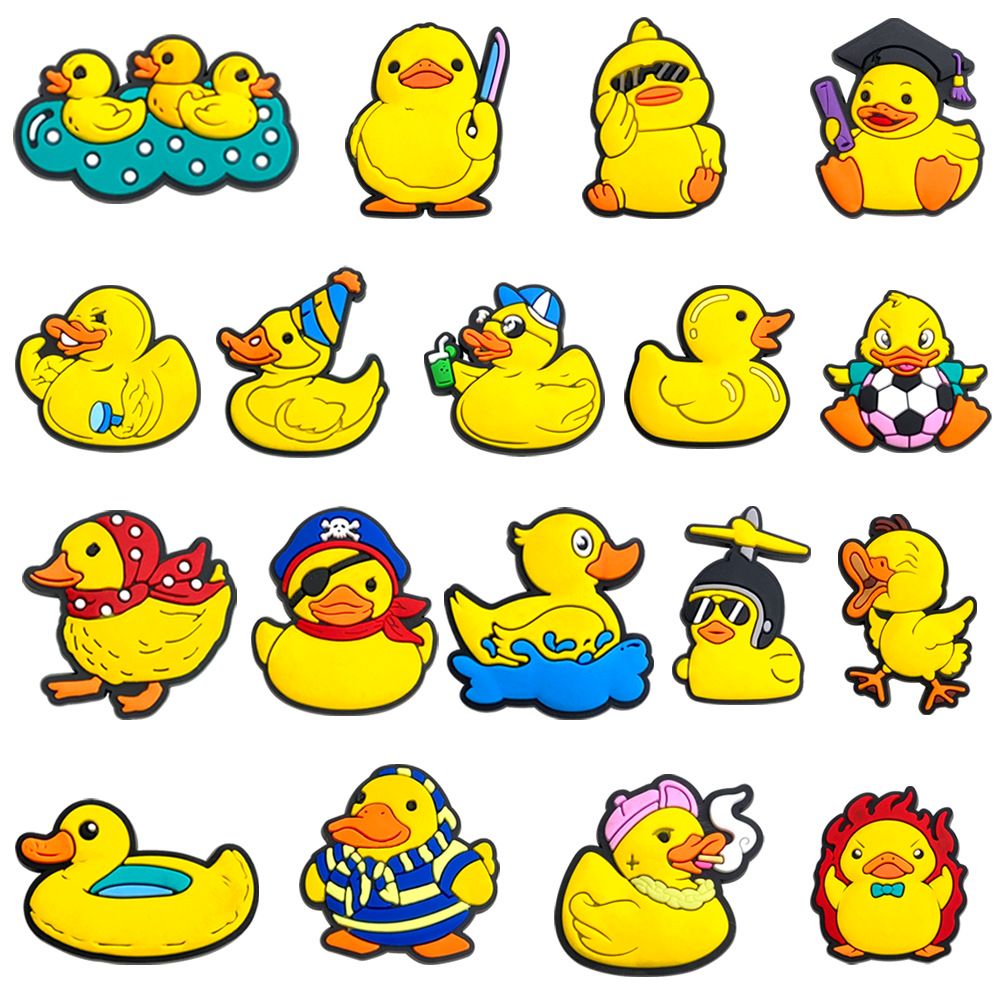 18 Cartoon Duck Shoes Set Flower Shoe Buckle Personality DIY Sandal Accessories Shoe Decoration_vogvips.com