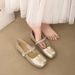 French Evening Breeze Temperament Rhinestone Word With Mary Jane Shoes Women Shallow Mouth Square Head Single Shoes Women_vogvips.com