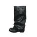 Women's Chunky Heel Ankle Boots With Belt Buckle Detail - Retro Folded Cuff Short Boots For Streetwear & Casual Outfits_vogvips.com