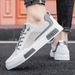 Summer Breathable Mesh Canvas Trendy Versatile Small White Thick Soled Sports And Casual Board Shoes, Men's_vogvips.com