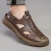 Genuine For Men 2026 New Model Men's Casual Beach Shoes Hollow Leather Sandals Breathable Closed-toe Cross-border Clogs_vogvips.com