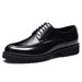 Thick Sole Height Icreasig Glossy Patet Poited Toe Me's Geuie Soft Leather Busiess British Style Sigle Shoes_vogvips.com