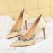 High Heels Thin Heel Light Mouth Pointed Satin Rhinestone Super High Heel Single Shoes Women's Shoes_vogvips.com