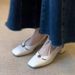 2025 Summer New Style Closed-Toe Square-Heel Hollowed-Out Shallow Slip-On Shoes Versatile Simple Design To Pair With_vogvips.com