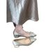 French Fairy Rhinestone Square Buckle Thick Heel Single Shoes Women's Satin Pointed High Heels Bridal Shoes Wedding Shoes_vogvips.com