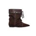 Sheepskin Version ~ Niche Wrinkled Pointed Toe Western Cowboy Short For Women Autumn Winter New Wide Tube Inner_vogvips.com