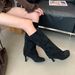Suede High Women Over-the-Knee Thin Heel Pointed Toe Slouch Slimming Versatile Long Boots_vogvips.com