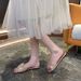 2026 Summer Women's Outdoor Flat Large Size Sandals, Fashionable Shiny Rhinestone Ladies' Slippers_vogvips.com