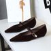 3686-K205 Korean-style Elegant Commuting Shoes, Pointed Toe, Shallow Mouth, Pearl Strap, Low Heel Wedge Women's Shoes_vogvips.com