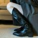 Cowhide Version~V-Mouth Rivet Pointed Toe Western Cowboy Over-the-Knee Heel Long Women's High Tube Riding Boots_vogvips.com