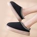 Winter Home Ethnic Style Half Shoes Large Size Women's Cotton Fleece Lined Thickened Slippers_vogvips.com