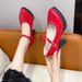 Spring New Style Chunky Heel Women's Fashion Work Shoes Low Cut Pointed Toe Professional Plus Size Strappy High Heels_vogvips.com