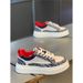 Men's 2024 Summer New Low-Top Thick-Soled White Sneakers Comfortable Mesh Breathable Popular Casual Shoes_vogvips.com