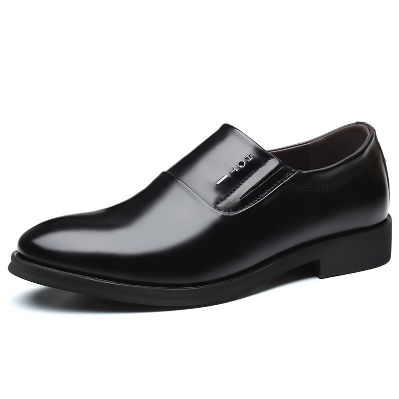 Men's Genuine Leather Business Casual Shoes - Breathable Slip-On Dress Shoes For Office, Wedding & Daily Wear, Sizes 38-44 Versatile Wedding Shoes_vogvips.com