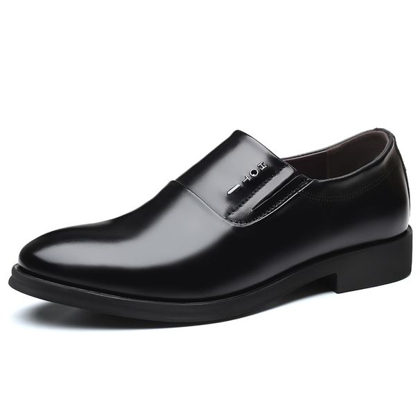 Men's Genuine Leather Business Casual Shoes - Breathable Slip-On Dress Shoes For Office, Wedding & Daily Wear, Sizes 38-44 Versatile Wedding Shoes_vogvips.com
