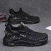 Men's Summer Casual Shoes Breathable Mesh Upper Trendy Hollow out Slip-On Single Shoes Solid Color Versatile Design_vogvips.com