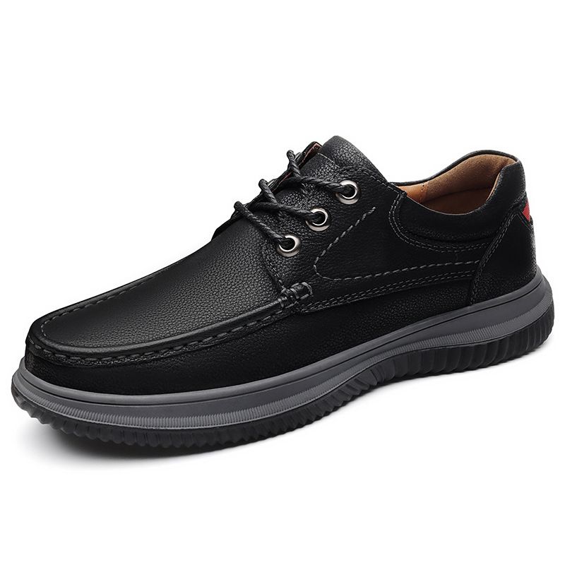 Men's Leather Shoes Leather Casual Shoes Men's Shoes Fat Feet Wide Head Shoes Pure Outdoor Travel Shoes Soft_vogvips.com
