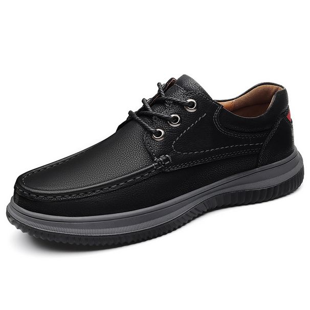 Men's Leather Shoes Leather Casual Shoes Men's Shoes Fat Feet Wide Head Shoes Pure Outdoor Travel Shoes Soft_vogvips.com