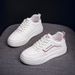Women's White Sneakers, Autumn Breathable, Ins Korean Version, Versatile Student Sports Casual Shoes, Trendy Sneakers 86_vogvips.com