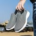 Euro Step Men's Summer Breathable Hollow Mesh Lightweight Odor-Resistant Travel Casual Thick Sole Slip-On Lazy Shoes Large Size_vogvips.com