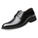 Youth Korean-style British Leather For Men, Business Formal Wedding Shoes, Pointed-toe Lace-up Men's With Internal_vogvips.com
