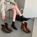 2025 New French Style Pointed Toe Short For Women, Patchwork Slim Boots, Autumn And Winter Thin Heel, Internet Celebrity_vogvips.com