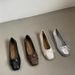 Silver Single Shallow Mouth Bow Spring Autumn High-end French Style Evening Flat Fashion Women's Versatile Shoes_vogvips.com