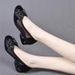 Mesh Breathable Non-slip Single Shoes Women's Low-heeled Bow Doudou Shoes Hollow Bag Head Sandals Women_vogvips.com