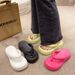 Women's Summer Flip-Flops Outdoor Wear, Non-Slip Thick Sole, Comfortable Slippers With Fashionable Platform Sole For_vogvips.com