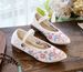 Wooden Sole Square Follow-up Coarse Heel Women's Embroidered Cloth Shoes, Spring And Autumn Style Pointed Fashion M Ü_vogvips.com
