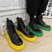 European Warm Series 2025 Autumn Winter New British Style Leather Thick Sole High Top Snow Martin Boots Shoes Men_vogvips.com