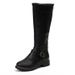 Big Round Toe Boots Fat Thin Two Thick Heels Knight's Boots_vogvips.com