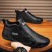 European Warm Series Fleece-Lined Warm Work Small Autumn Four Seasons Men's Casual Cotton Loafers Non-Slip Mid-Top Leather Shoes_vogvips.com